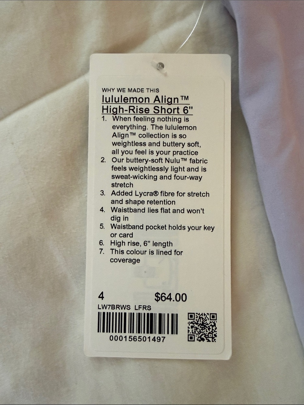 lululemon Align High-Rise Short 6” - Lavender Frost - Picture 4 of 4